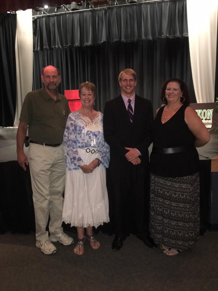 Jacob with Nancy Sanders and Bob and Patty Huggett